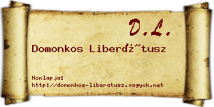 Domonkos Liberátusz névjegykártya